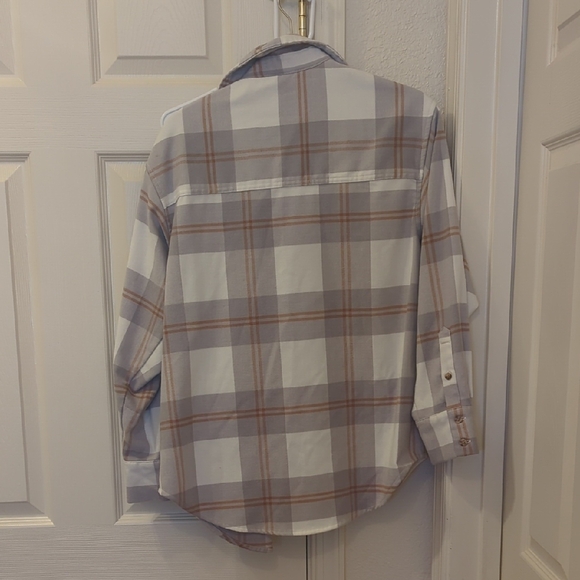 Abercrombie Soft Collection Plaid Button Up Oversized - Picture 2 of 2